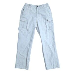 LL Bean Tropic Weight Men's 34x32 Cargo Pants Khaki Work Utility Hike Trail